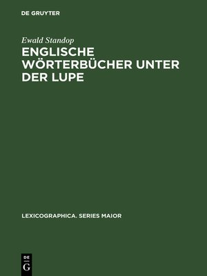 cover image of Englische Wörterbücher unter der Lupe